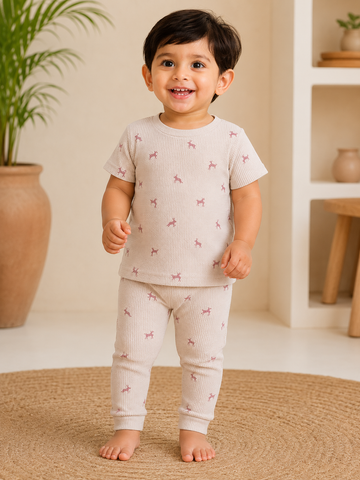 Pinkish Rabbit Pant Set (1 Year to 5 Years)