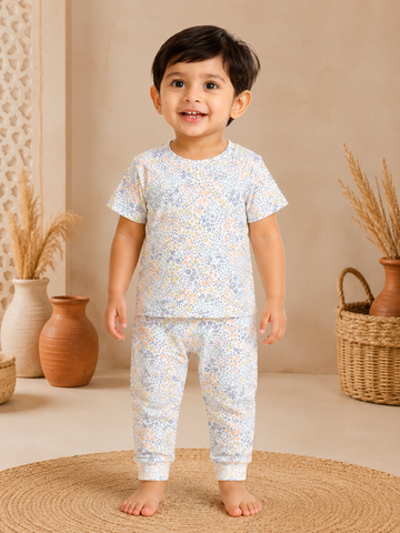 Tiny Flowers Pant Set (1 Year to 5 Years)