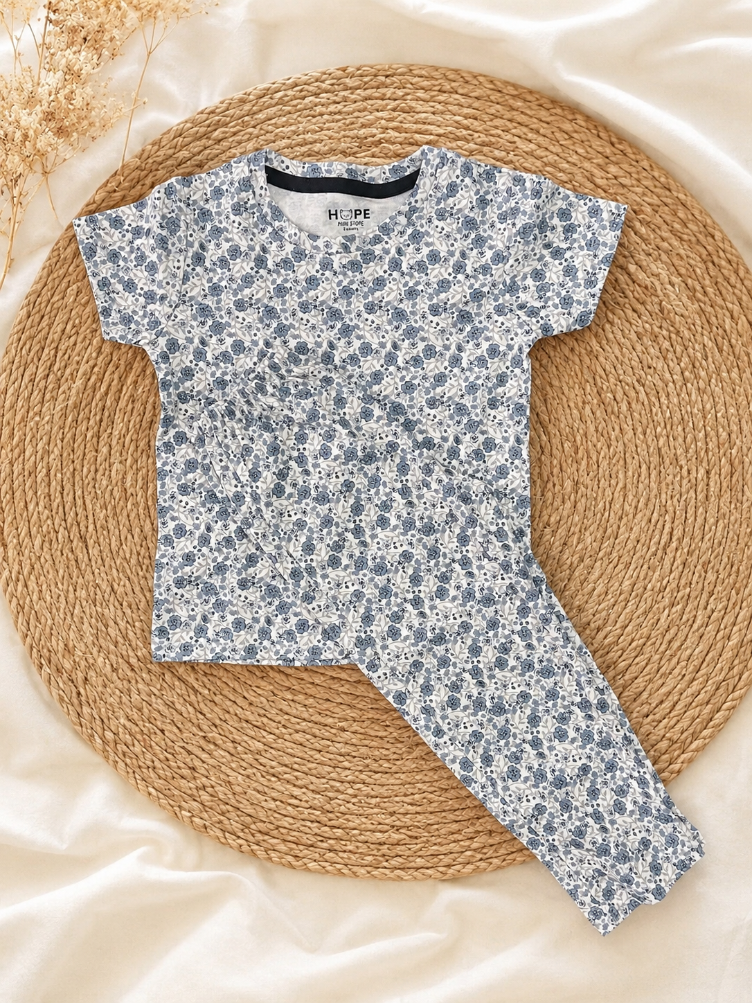 Blue Botanical Pant Set (1 Year to 5 Years)