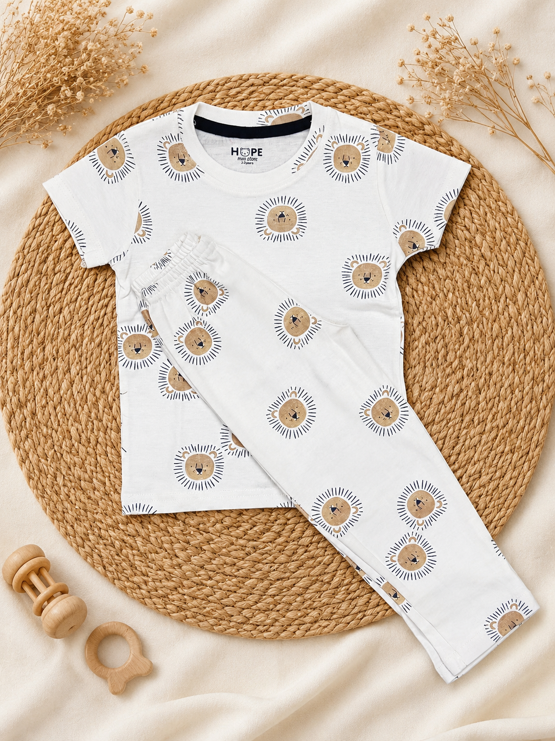 White Simba Pant Set (1 Year to 5 Years)