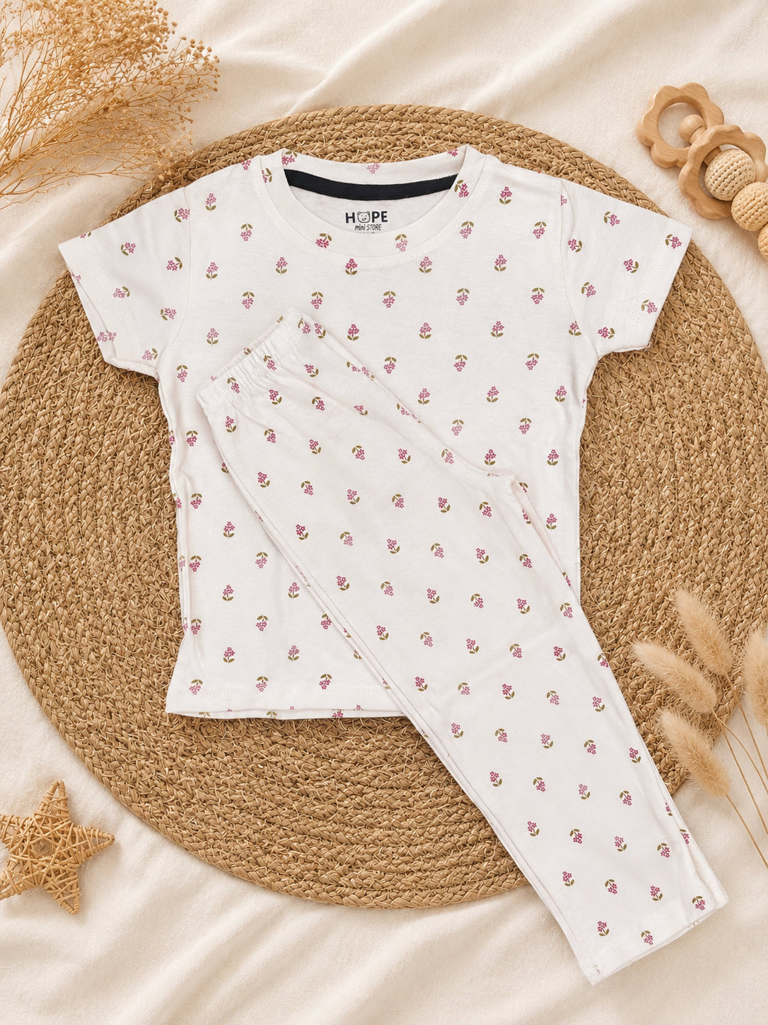 Cute Pink Floral Pant Set (1 Year to 5 Years)