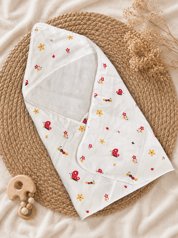 Butterfly Muslin Hooded Baby Towel