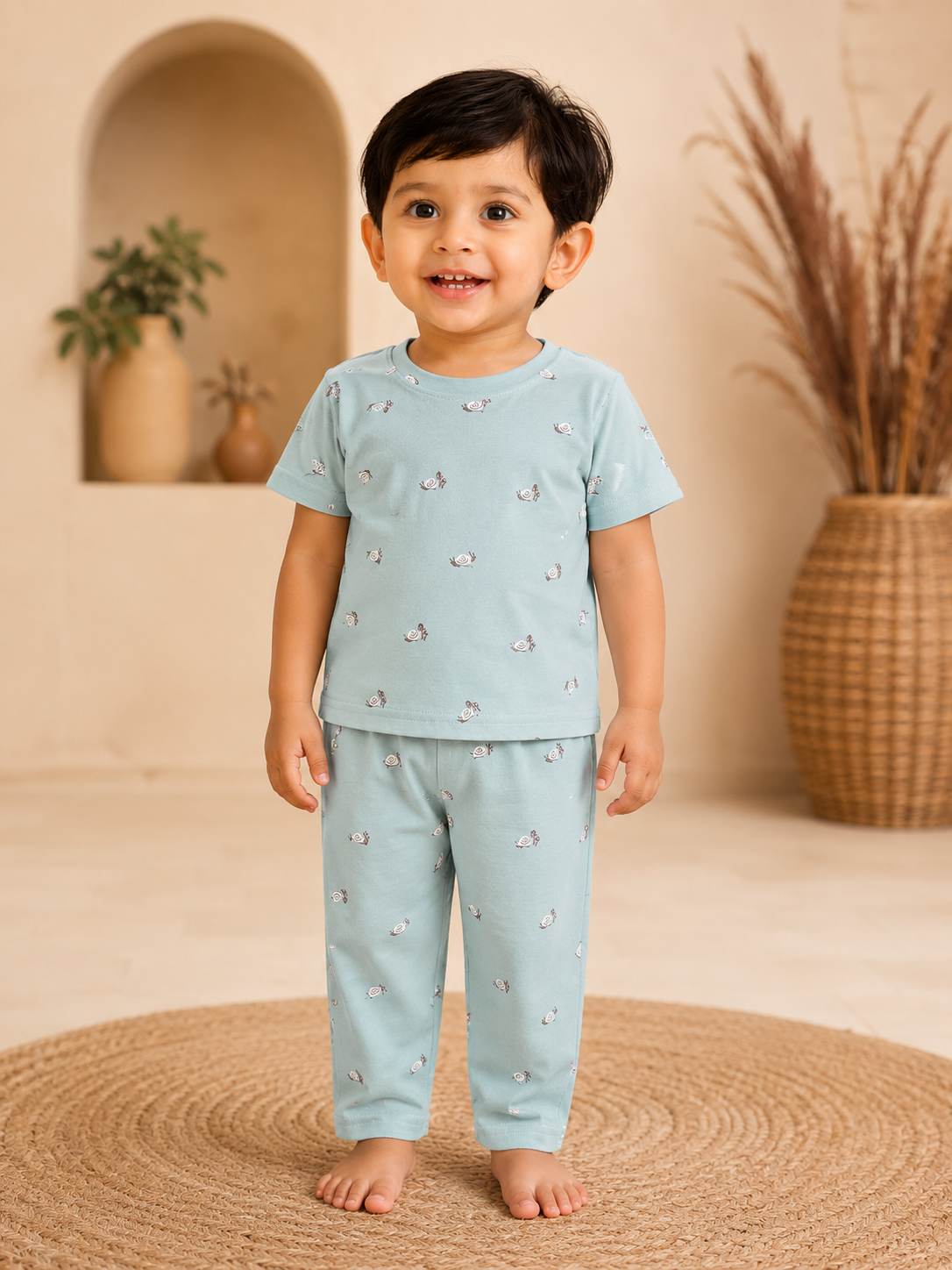 Snail Themed Interlock Co-Ord Sets (1 Year to 5 Years)