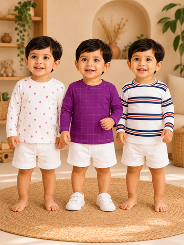 Full Sleeve T-shirt Combo (2 to 5 Years) | Random (T-Shirts Only) |