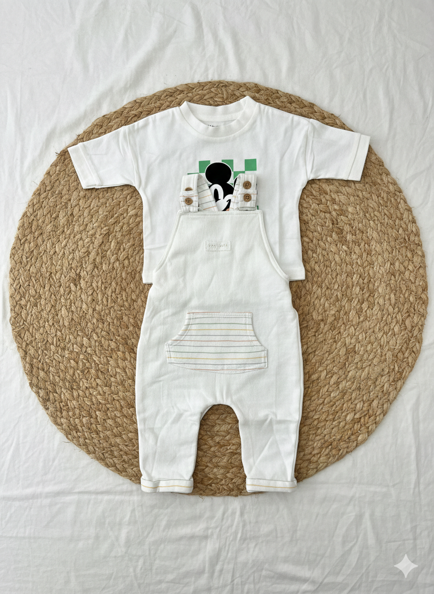 White Mickey Jumpsuit  (1 Years to 2 Years)
