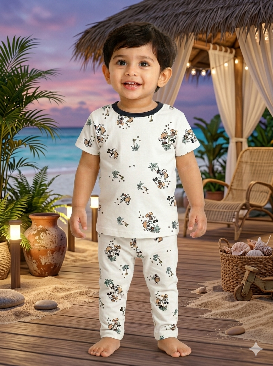 Stylish Mickey Interlock Co-Ord Sets (1 Year to 5 Years)