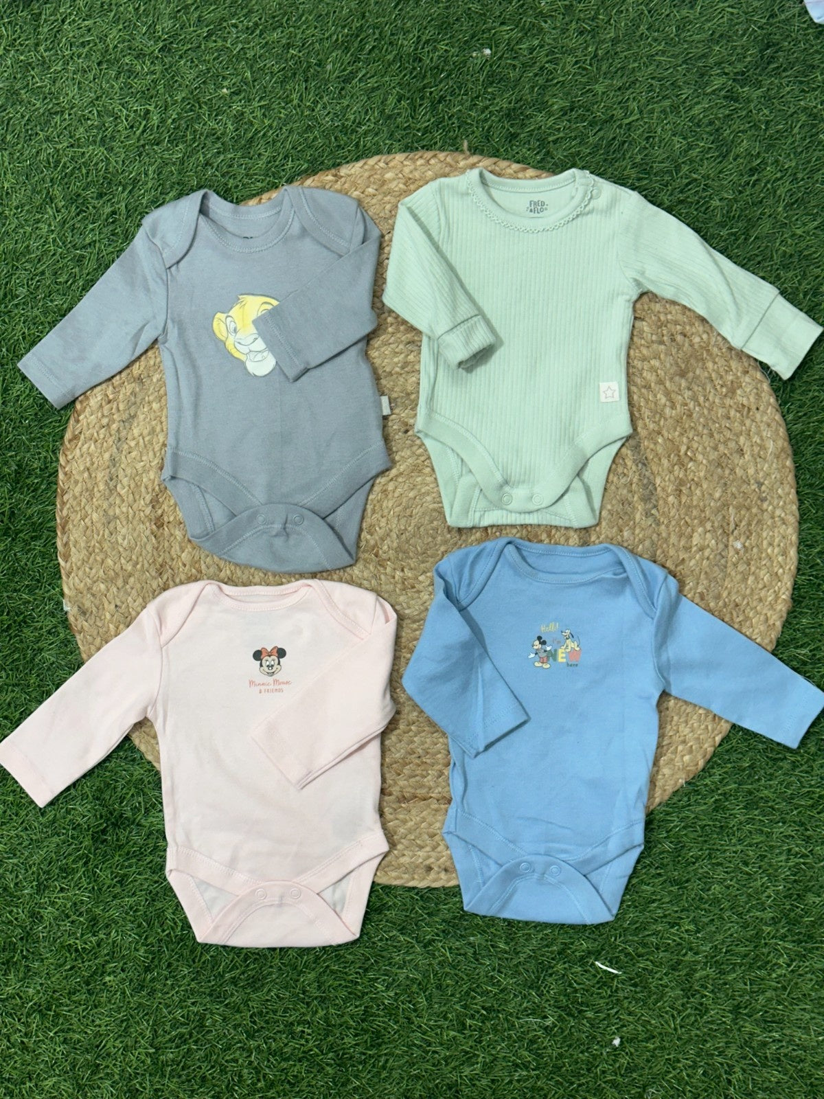 Pink Bornbaby Full Sleeve Jumpsuit  (0 Months to 3 Months) | Random