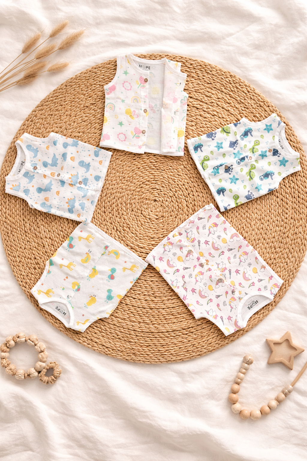 Muslin Sleeveless Jabla | Randomly