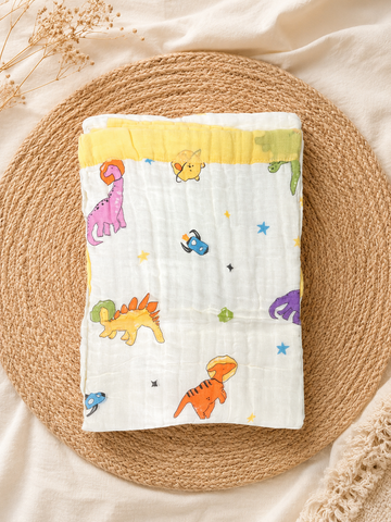 Yellove Planets 6-Layer Crinkled Muslin Blanket