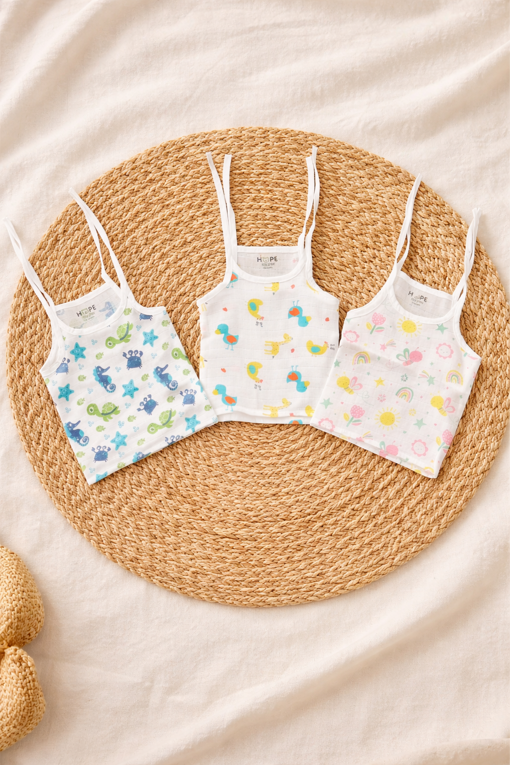 Baby Muslin Cotton Knotted Jabla | Random Prints