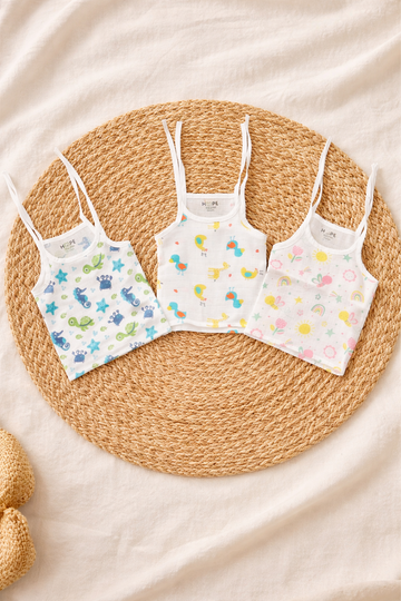 Baby Muslin Cotton Knotted Jabla | Random Prints