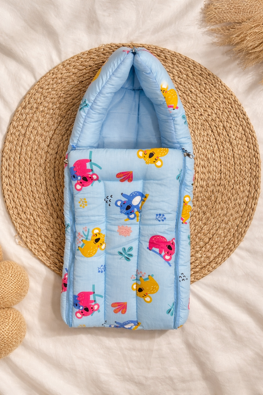 Blue Koala Bear 2 in 1 Cotton Carry Nest