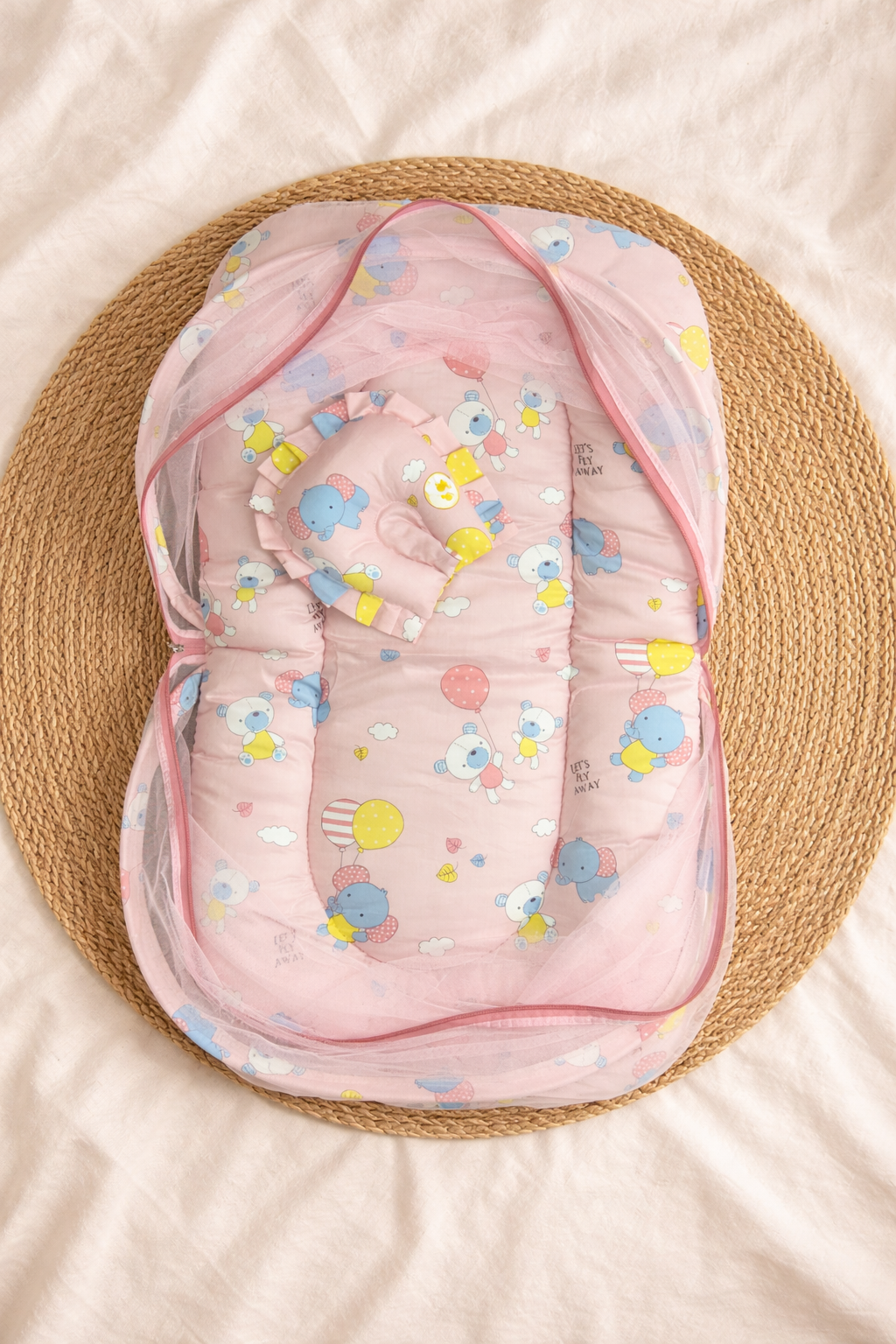 Angel Guard Baby Mosquito Net Bed (Cotton)👼🩷