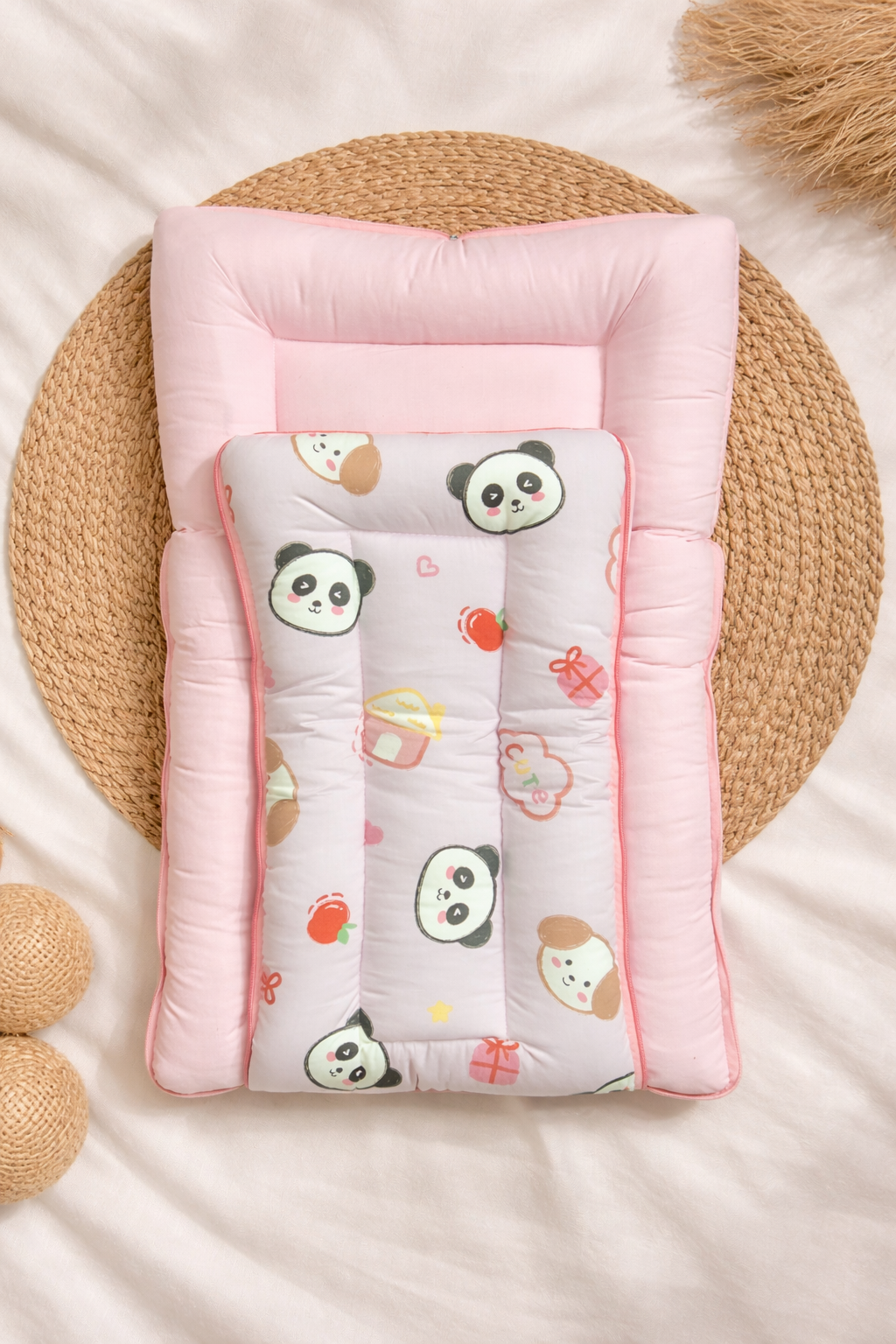 Pink Panda Dream – 2 in 1 Baby Bed & Carry Nest🐼💗