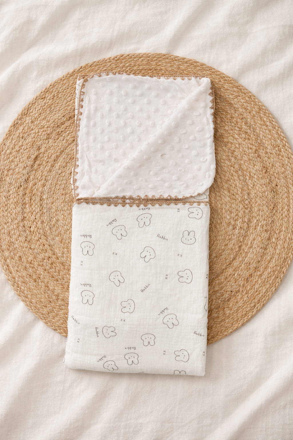 Little Rabbit Muslin Bubble Blanket