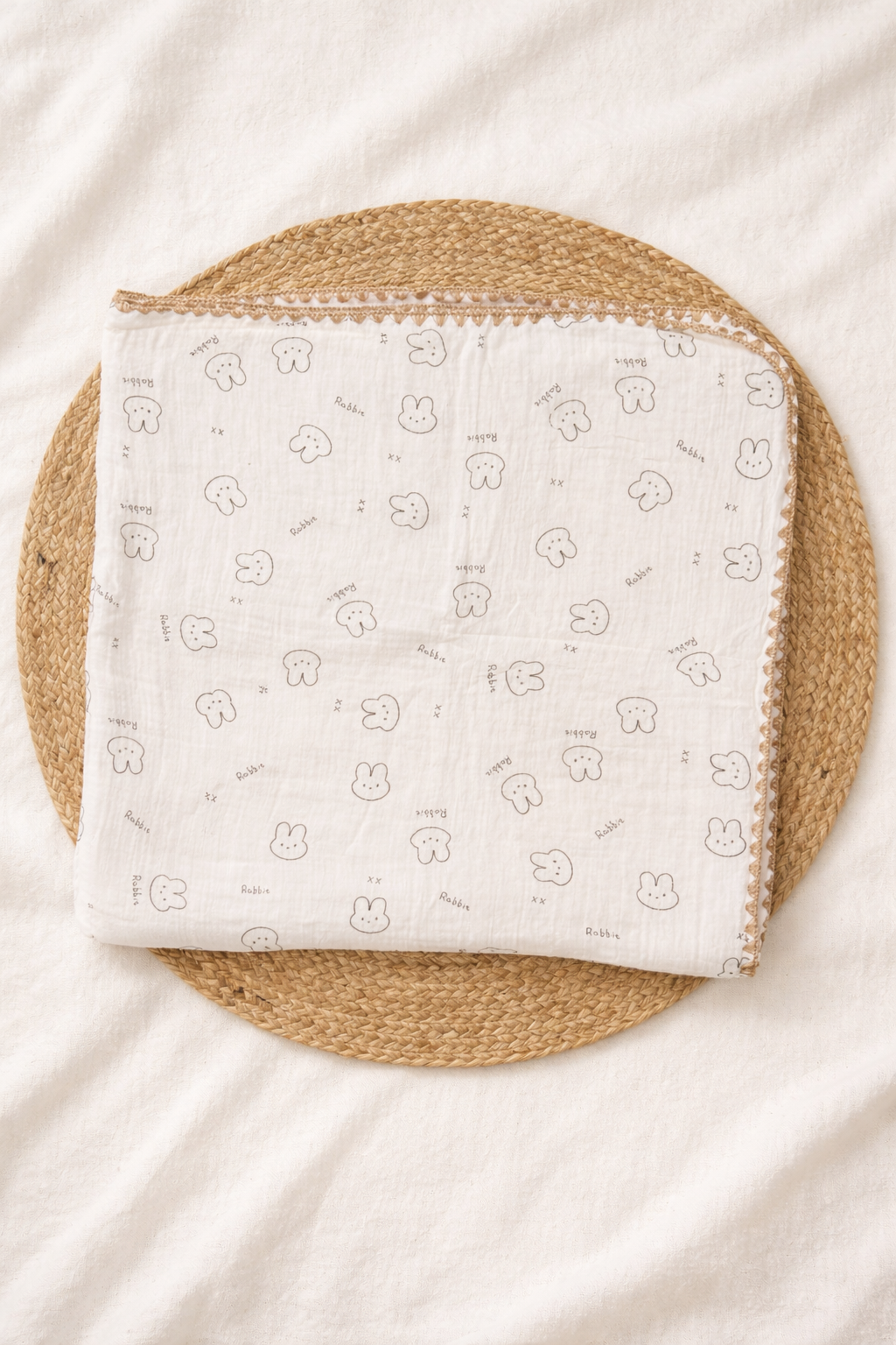 Little Rabbit Muslin Bubble Blanket
