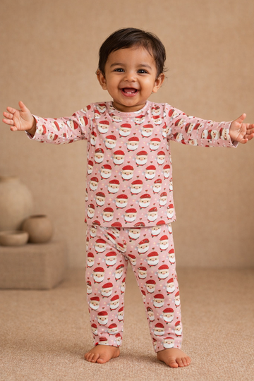 Santa Claus Print Baby Co-ord Set  (6 Months to 5 Years)