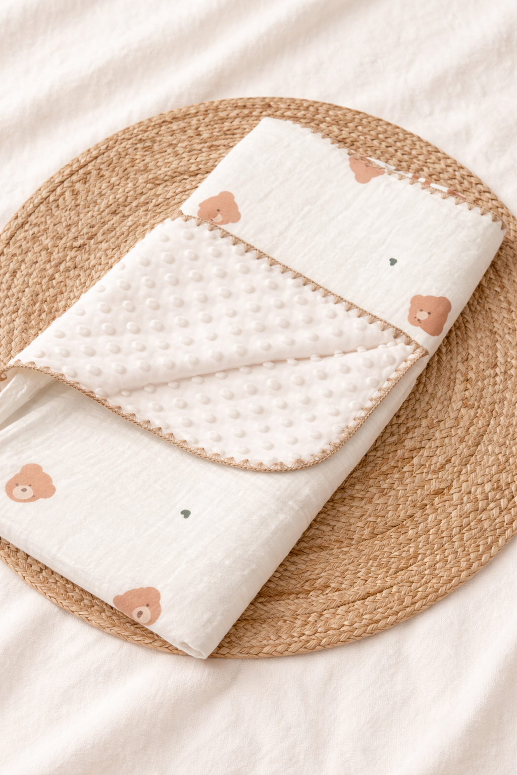 Little Bear Dreams Muslin Bubble Blanket