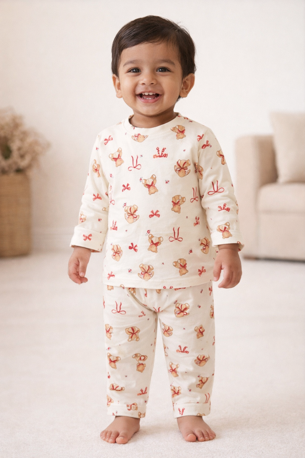 Teddy Bear Print Baby Co-ord Set (1 to 5 Years)