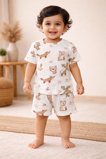 Woodland Print Organic Cotton Co-Ord Set (1 to 5 Years)