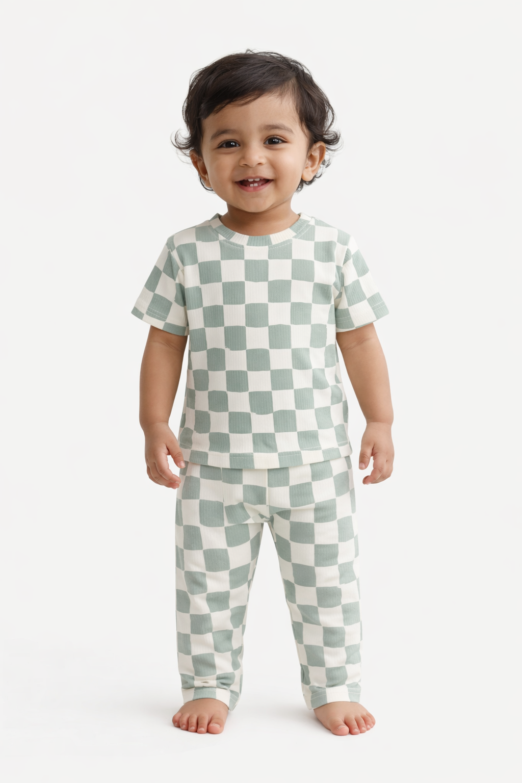 Checker Print Cotton Baby Co-Ord Set (1 to 5 Years)