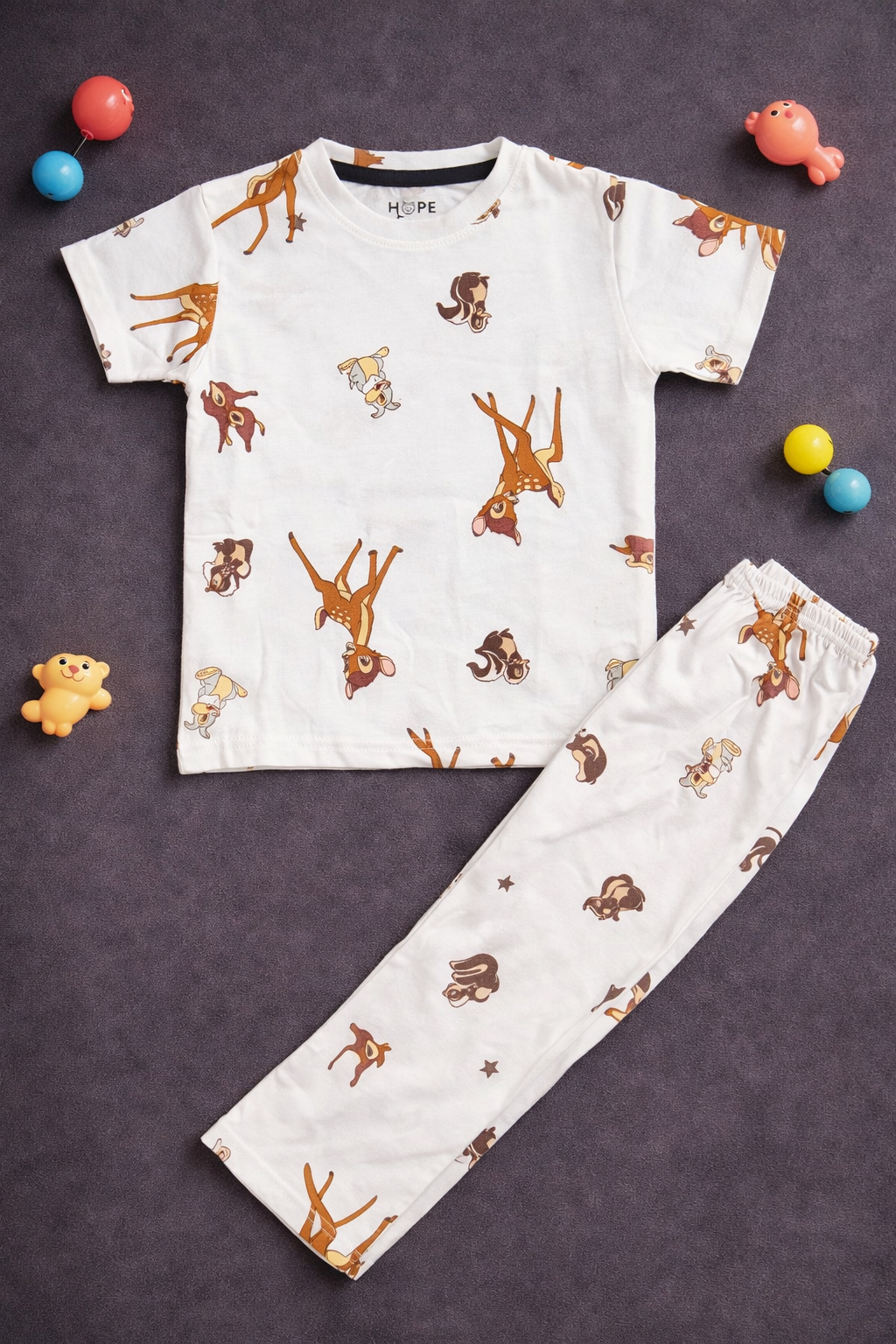 Deer Print Cotton Baby Co-Ord Set (1 to 5 Years)