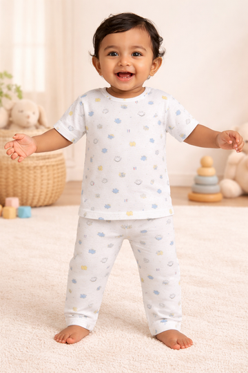 Soft Cotton Printed Baby Co-Ord Set (1 to 5 Years)