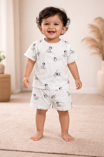 Puppy Print Cotton Baby Co-Ord Set (2 to 4 Years)