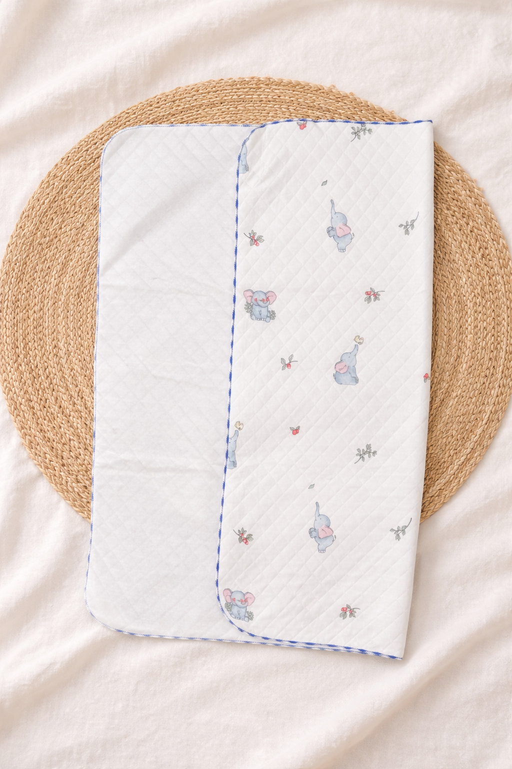 Blue Trunk Diamond Muslin Quilt