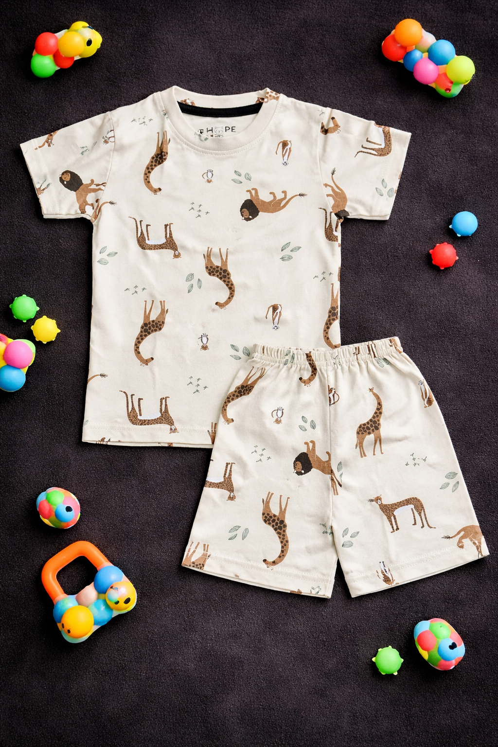 Soft Cotton Jungle Theme Baby Co-Ord Set (1 to 4 Years)