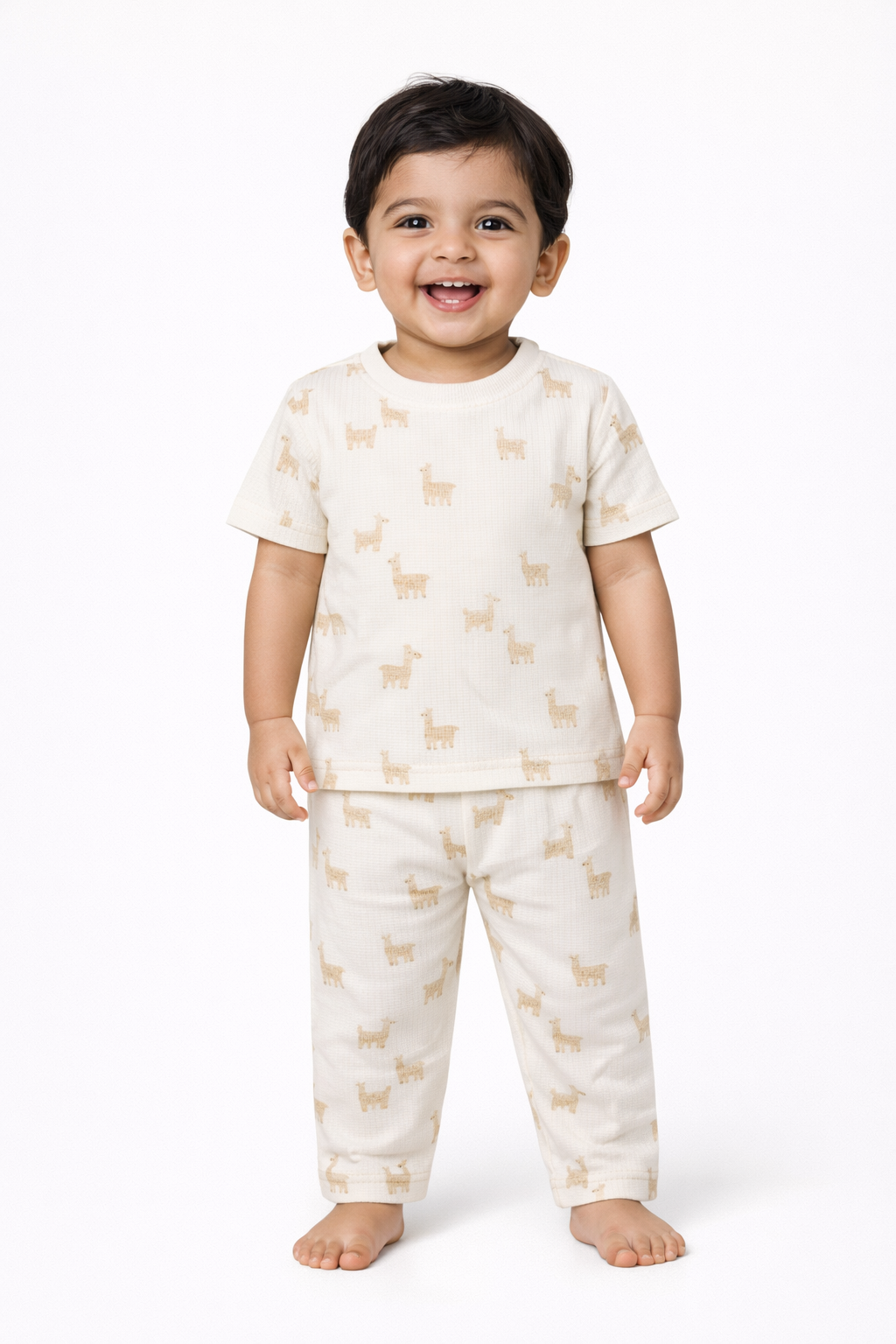 Cream Giraffe Baby Co-Ord Set (6 Months to 3  Years)