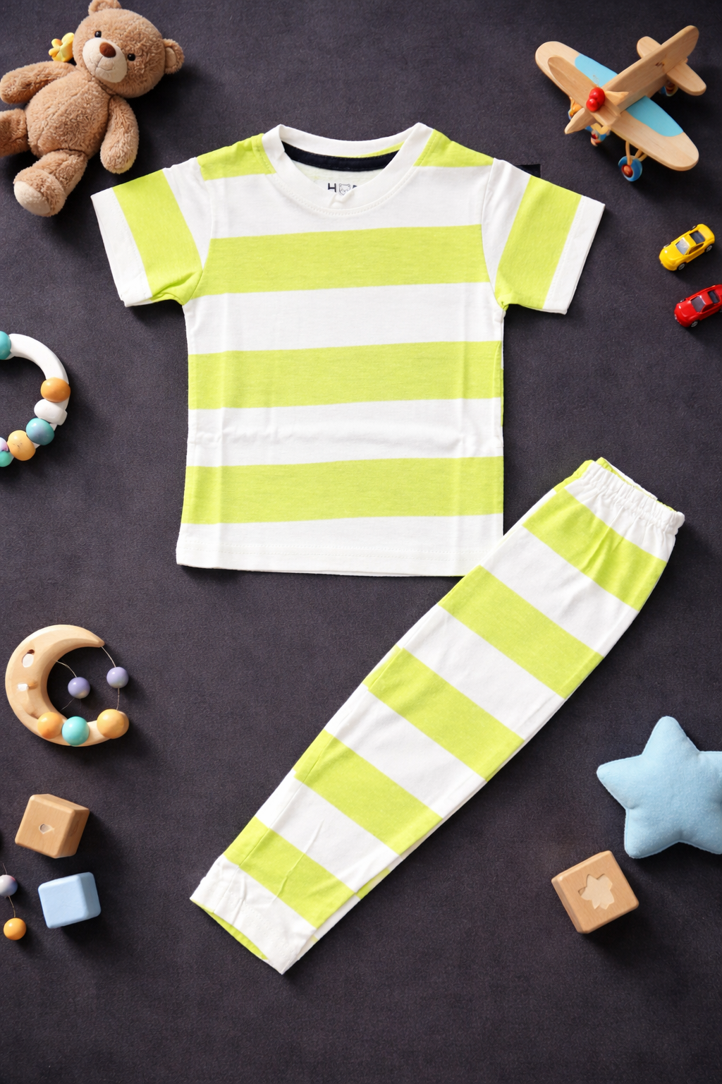 Fresh Lime Stripes Baby Co-Ord Set (6 Months to 3  Years)