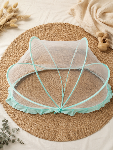 Premium Foldable Baby Mosquito Net - Bright Aqua