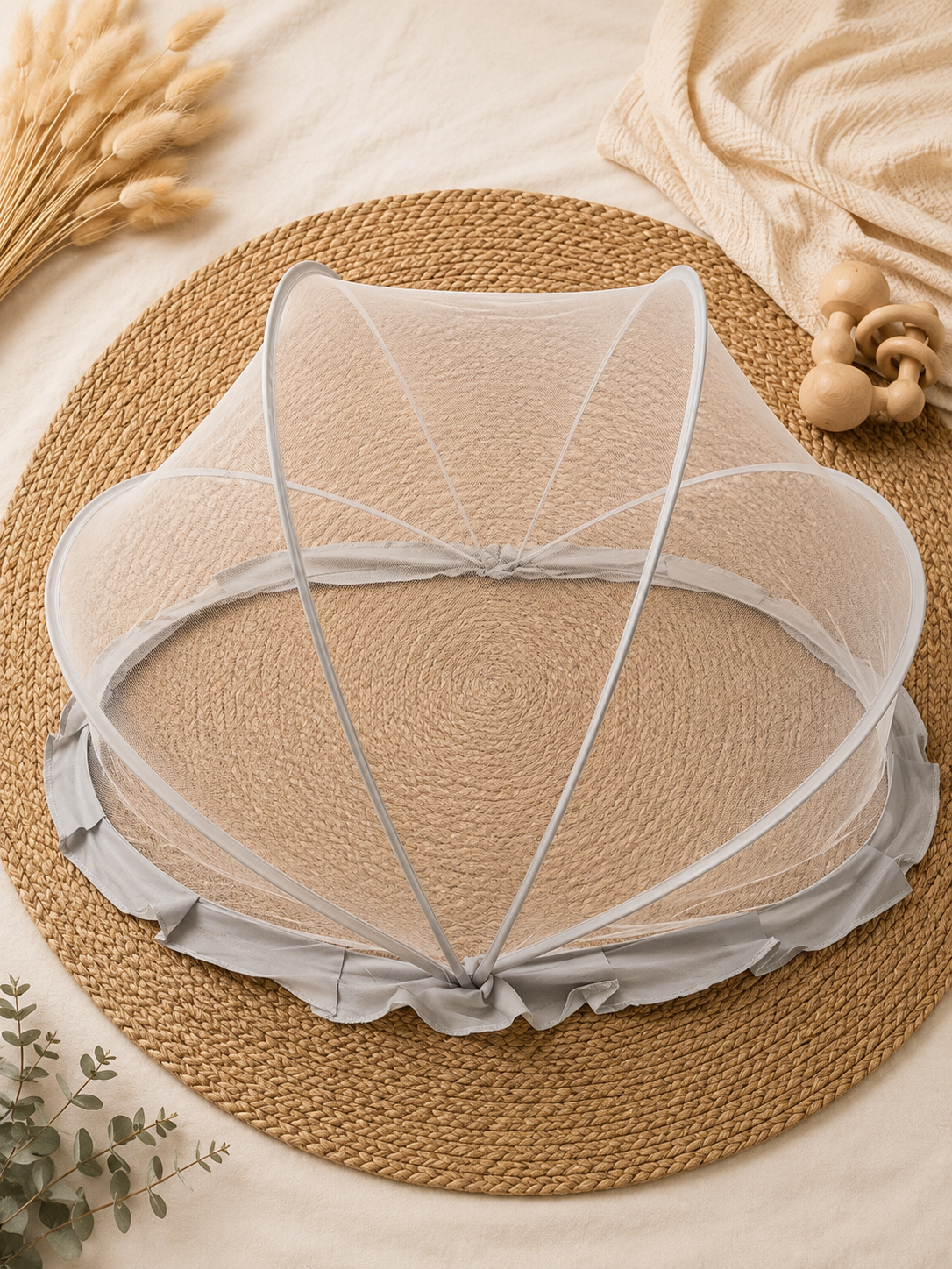 Premium Foldable  Baby Mosquito Net - Grey