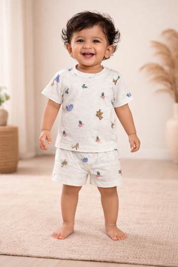 Mini Animal Print Cotton Baby Co-Ord Set (6 Months to 3 Years)