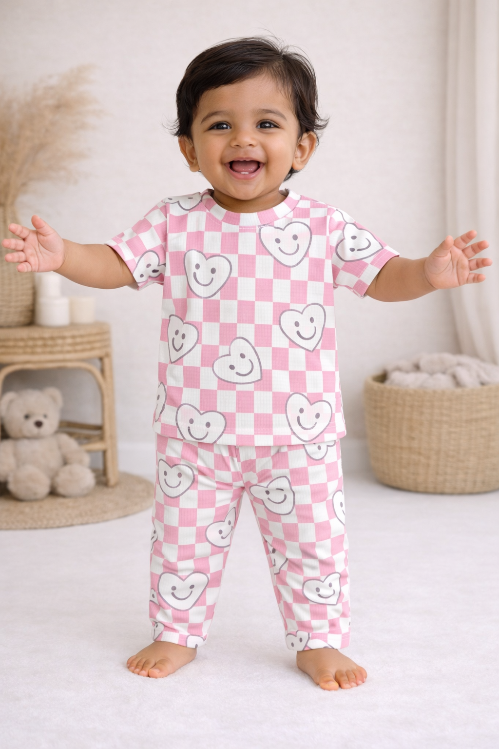 Smiley Love Printed Baby Co-Ord (1 to 5 Years)