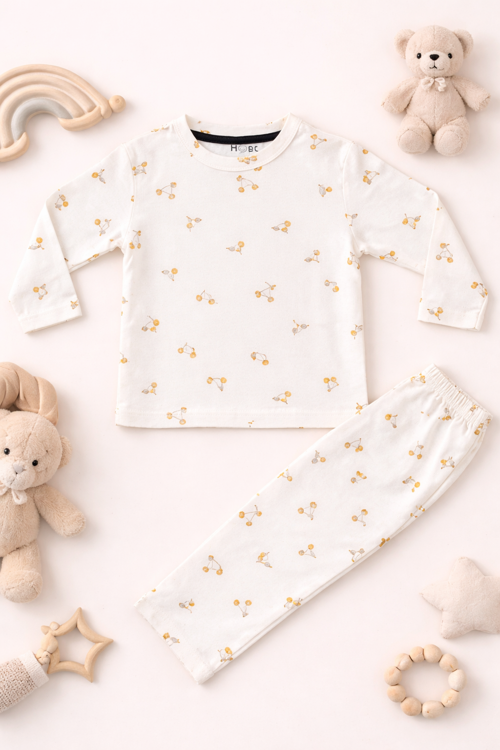 Honey Bee Print Baby Co-ord Set  (6 Months to 5 Years)