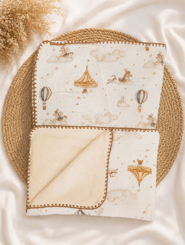 Horse Muslin Coral Blanket
