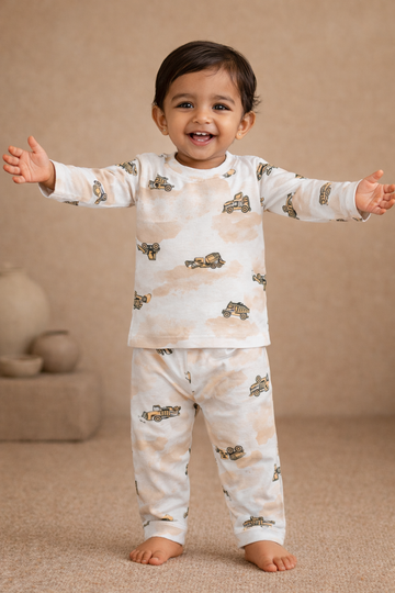 JCB Print Baby Co-ord Set (6 Months to 5 Years)