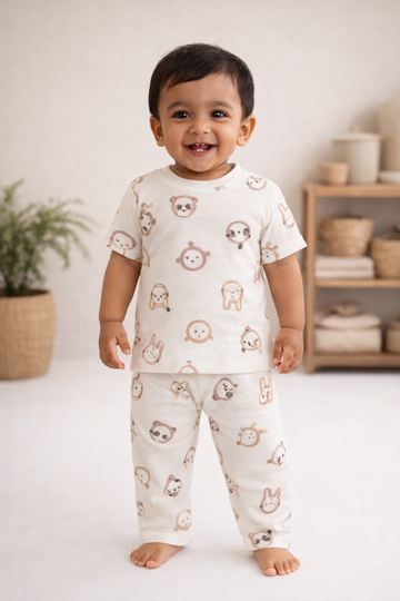 Animal Doodle Print Baby Co-Ord Set (1 to 5 Years)