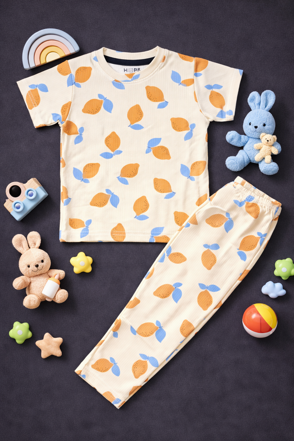 Minimal Lemon Print Baby Co-Ord Set (1 to 5 Years)