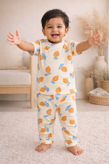 Minimal Lemon Print Baby Co-Ord Set (1 to 5 Years)