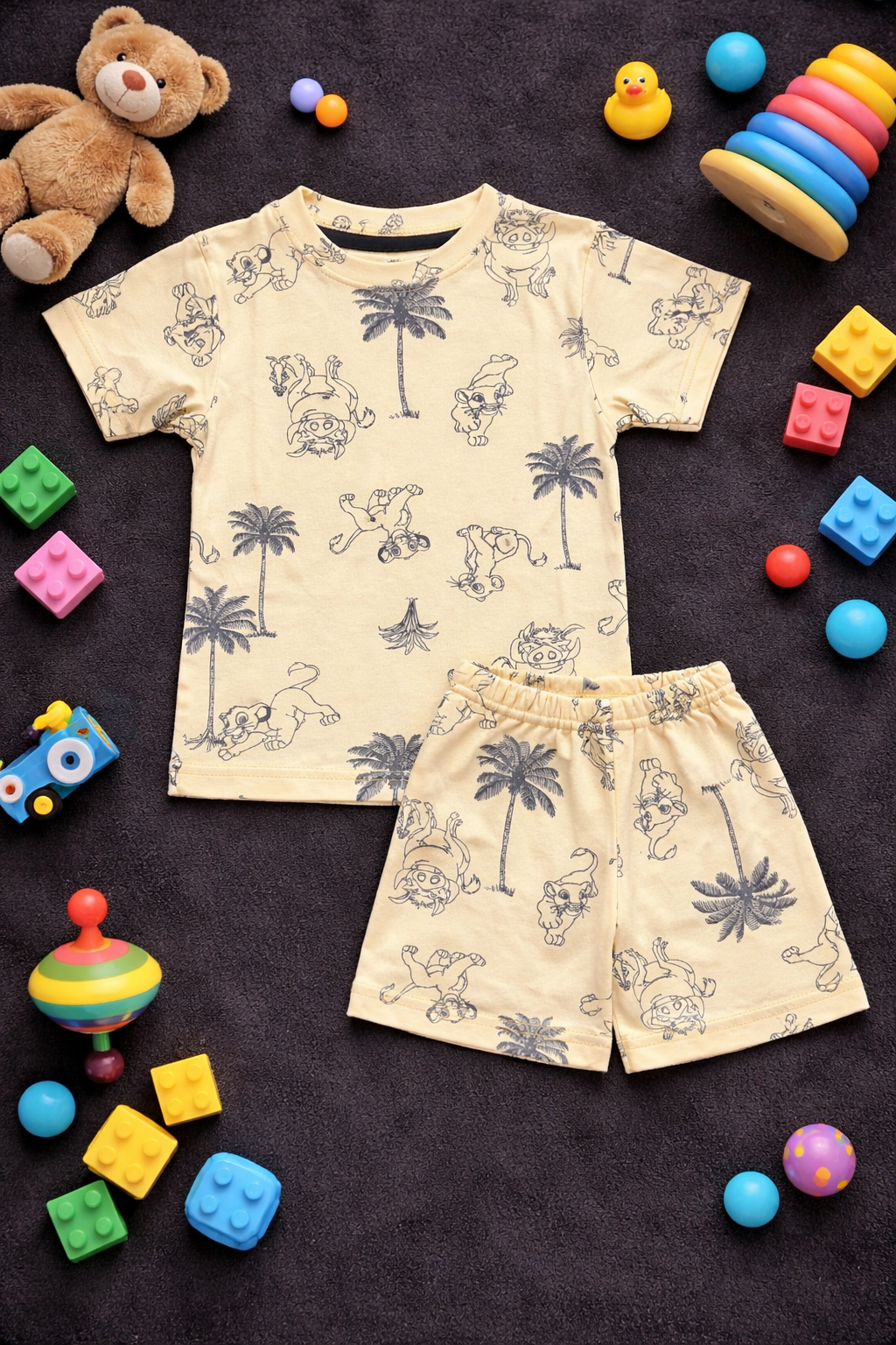 Forest Friends Print Cotton Baby Co-Ord Set (6 Months to 3 Years)