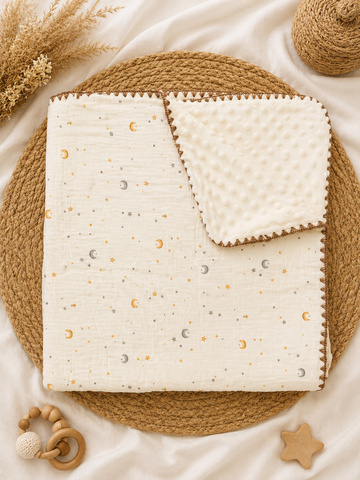 Moon & Stars Muslin Bubble Blanket