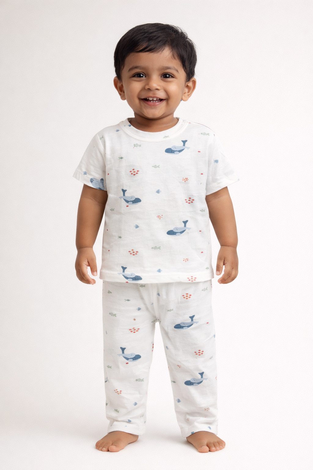 Ocean Print Cotton Baby Co-Ord Set (1 to 5 Years)