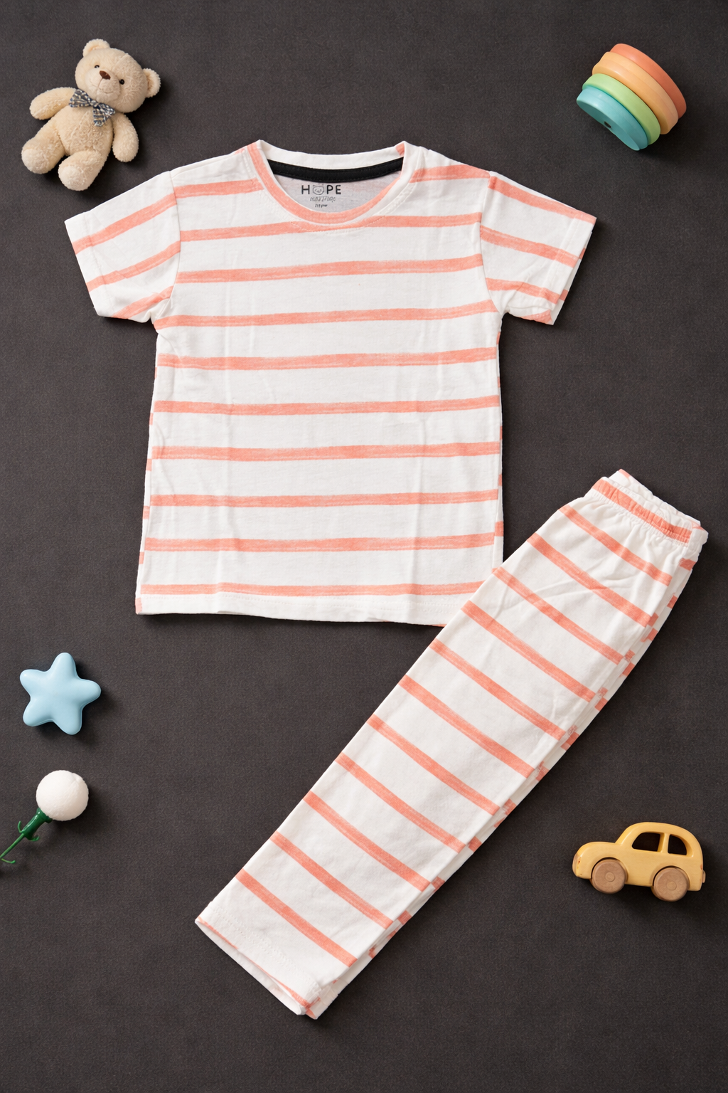 Minimal Orange Stripe Baby Co-Ord Set (1 to 5 Years)