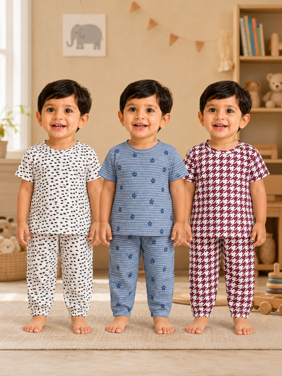 Colorful Kids Pant Set Combo |Pack of 3 |(1 Year to 5 Years)