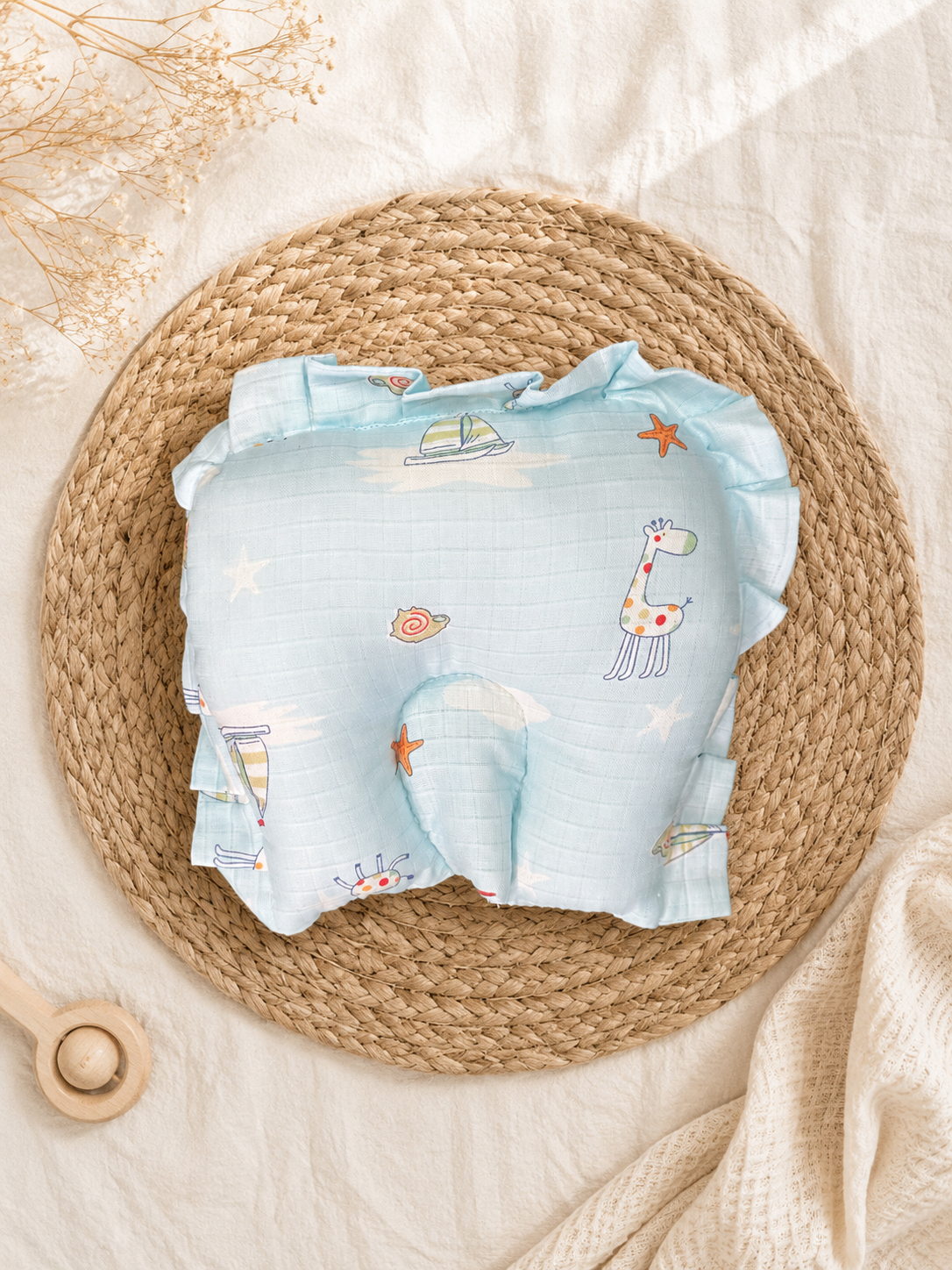 Blue Muslin Head Shaping Pillow