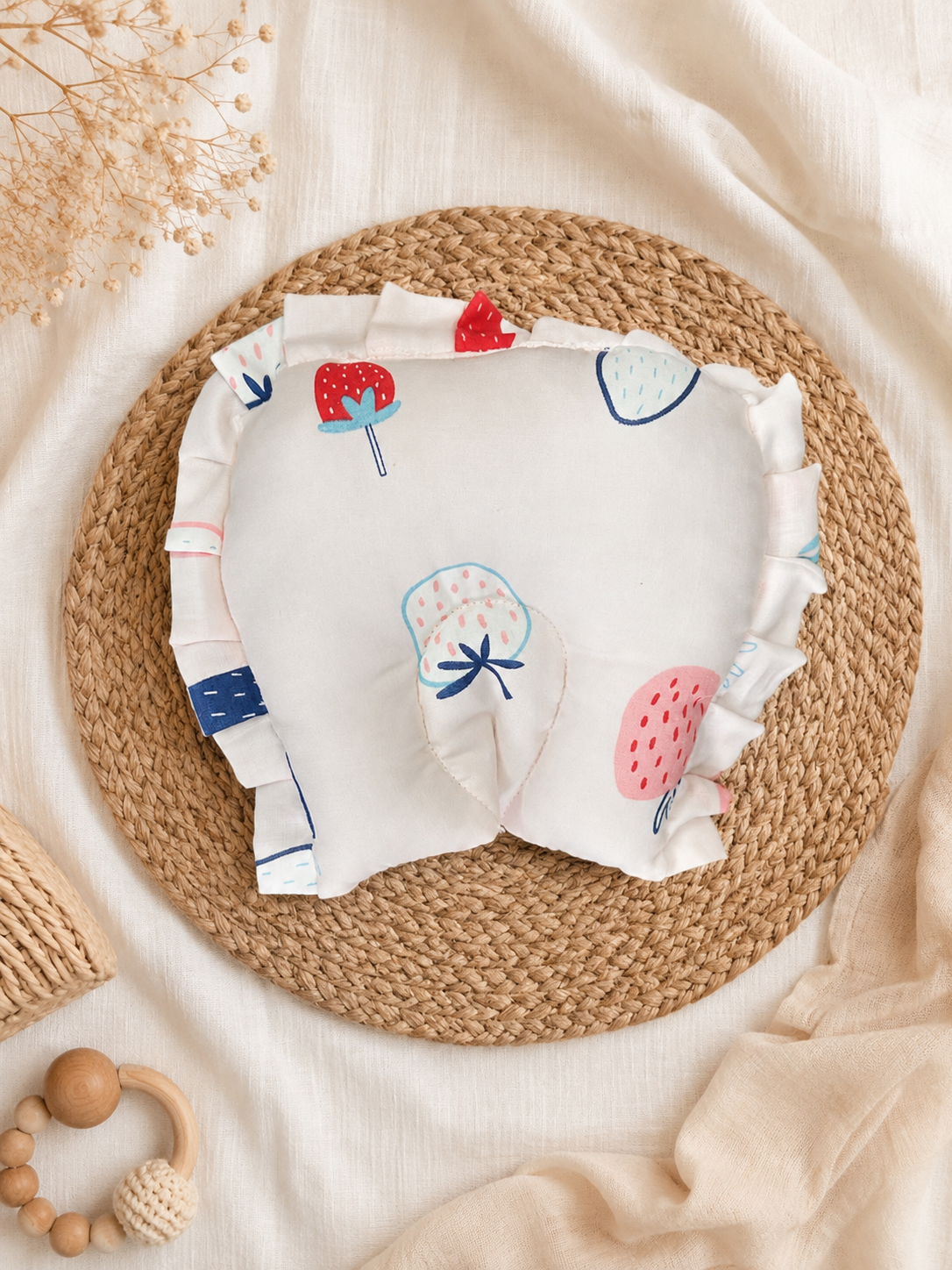 Berries Muslin Head Shaping Pillow