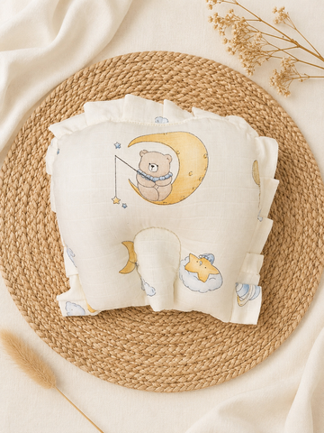 Golden Teddy Muslin Head Shaping Pillow
